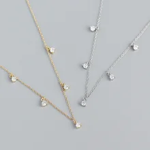 

Sterling Silver 925 Pendants Necklaces For Women Chains Designer Minimalist Fashion Diamond Versatile Fine Accessories Jewellery