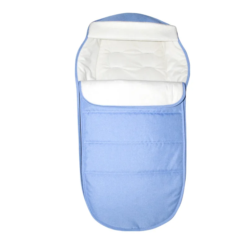 Небесно-голубой Детский спальный мешок теплый Footmuff Anti-kicking Sleep Sack nest матрас ножка крышка Младенческая пеленка конверт коляска аксессуары муфта для коляски - Цвет: Небесно-голубой