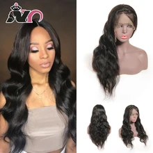 NY Hair 13*4 кружевные передние человеческие волосы парики индийские тела предварительно выщипанные Детские волосы 8-28 дюймов не Реми волосы кружевные передние парики