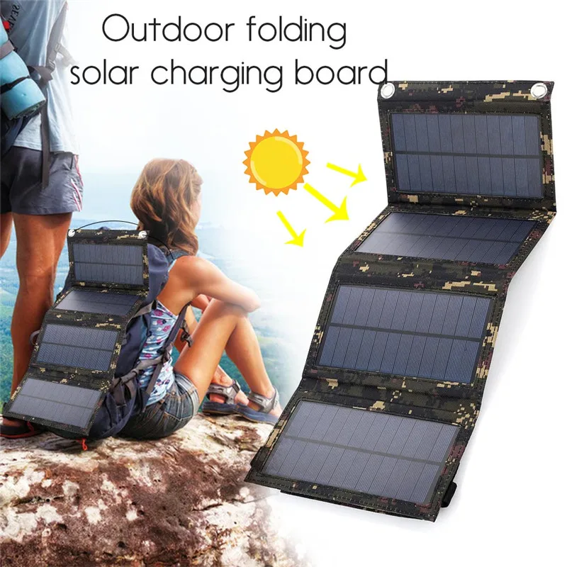 

SunPower folding 10W Solar Cells Charger 5V 2A USB Output Devices Portable Solar Panels for Smartphones