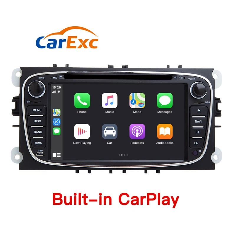 Система GPS навигации с CarPlay для Ford Focus 2 S/C Max Mondeo 4 Galaxy Kuga 9 0 2008 автомобильный