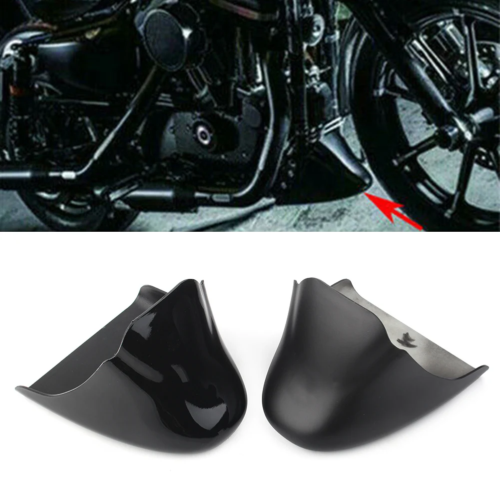 

Обтекатель черного цвета для мотоцикла, обтекатель спойлера, Накладка для Harley Sportster 883 1200, изготовление на заказ, XL883C XL1200C, АБС-пластик