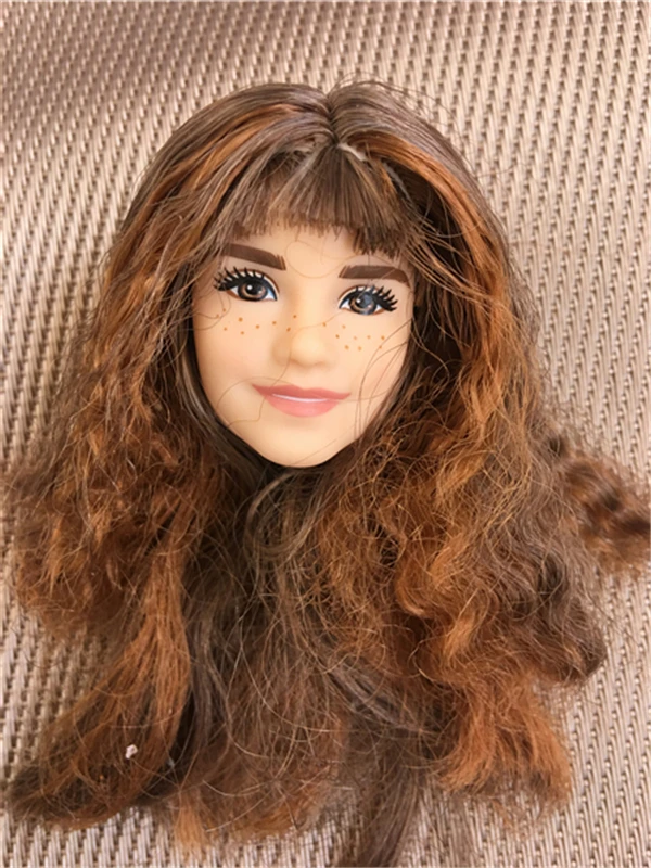 black makeup doll head