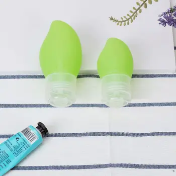 

3pcs Portable Travel Bottles Silicone Containers Refillable Tube for Shampoo Mak