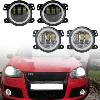 

2pcs Black 4Inch 12V 30W Round Led Fog Lights With White Blue Yellow Green Red Color DRL SUV For Wrangler Accessories
