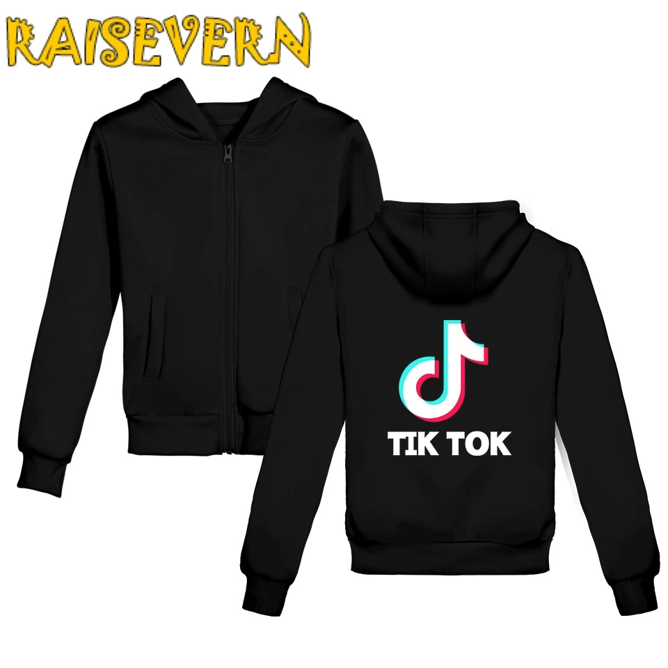 

Tik Tok Clothes Fashion Kids Todder Girls Boy Tik Tok Hoodies Casual Long Sleeve Skinsuits Sweatshirt Zipper Pockets Sport Coat