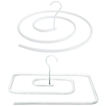 

Big deal 2 Pack Spiral Hanger for Bed Sheet, Sheets, Quilt, Mattress Cover. Spiral Racks for Quilt (Square + Square),White