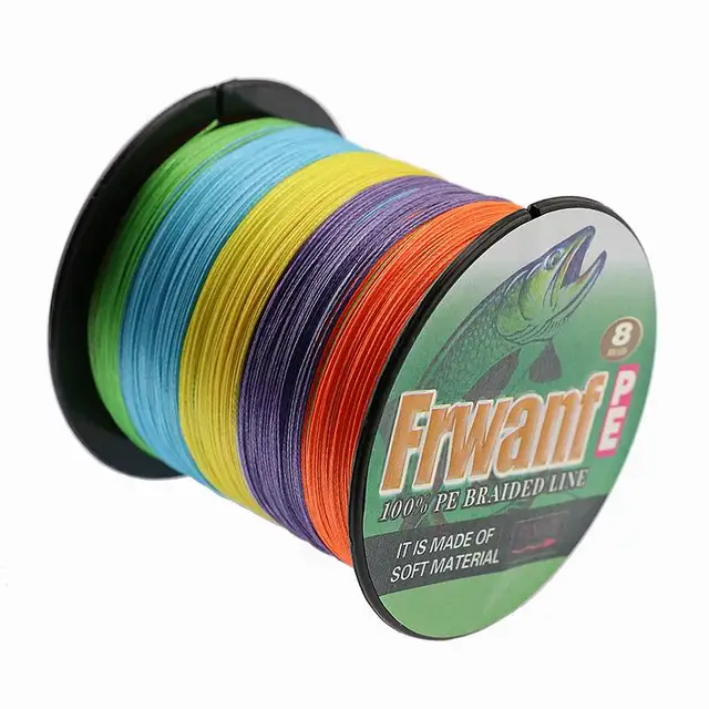 Frwanf 8 Strand Japan Super Strong PE Braided Fishing Line Multifilament Fishing Line 500m Braid Thread Black 8 Braid 6LB -300LB Multicolor