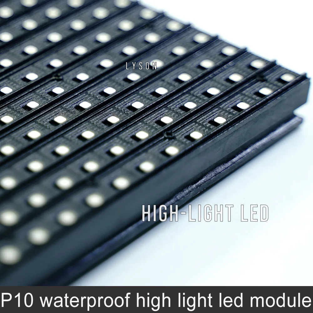LYSON светодиодный P10 открытый SMD полноцветный модуль дисплея 32x16 пикселей высокая
