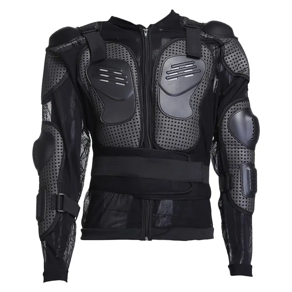 Motorcycle MX Full Body Armor Jacket Riding Racing Clothing Suit Moto Riding ATV Protectors Clothing Protective Gear Mask Black