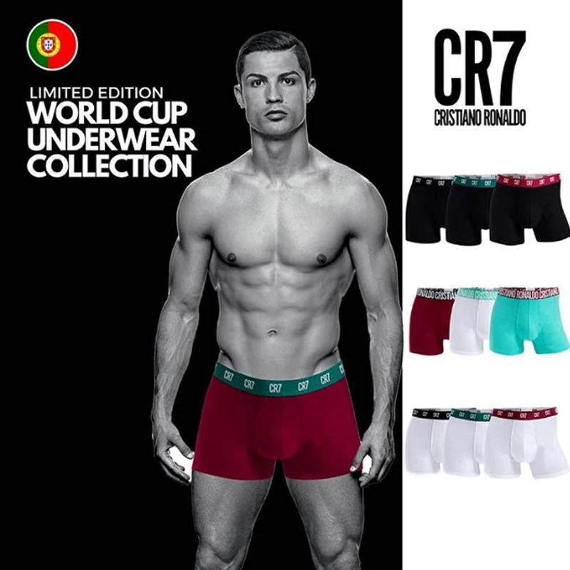 Cristiano Ronaldo CR7 2-Pack Boxer Briefs Wht/Blk Men's Underwear