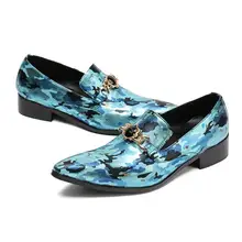 

Korean Summer New Mens Daily Casual Pointed Leather Shoes Fashion Contrast Color Stitching Breathable Shoes