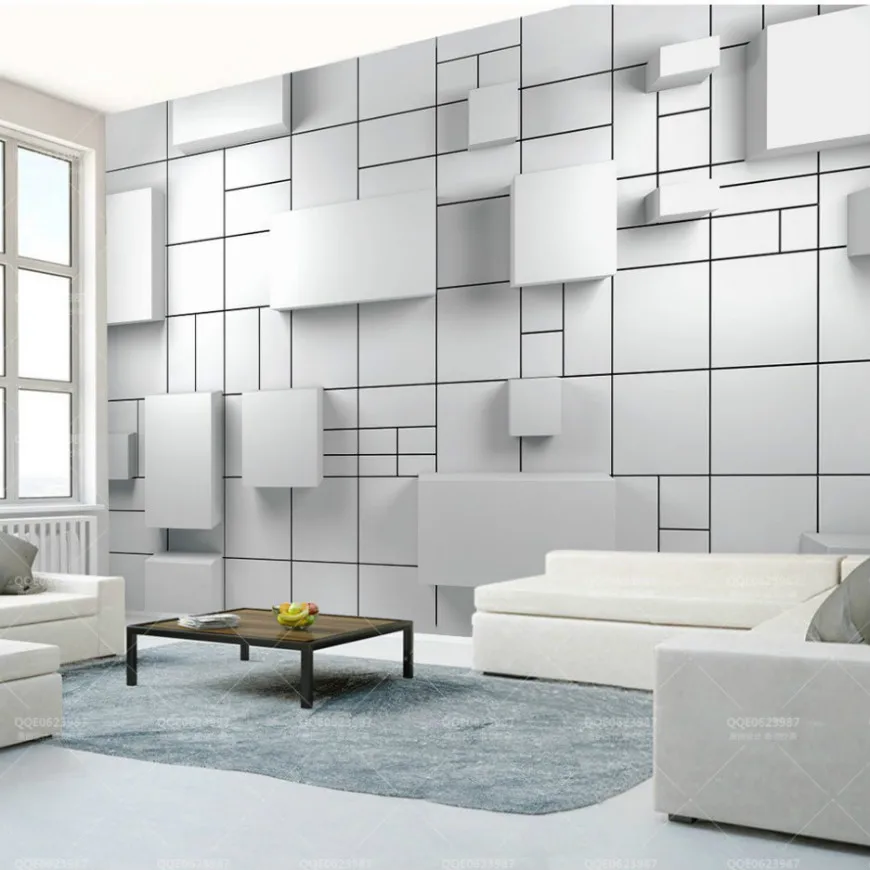 

Drop Shipping 3d WallPaper Simple Style Black Line Home Decoration Mural Living Room Custom Photo Wallpaper Bedroom