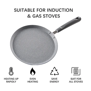 

10Inch Maifan Stone Non-Stick Skillet Fry Pan with Long Handle Kitchen Cookware