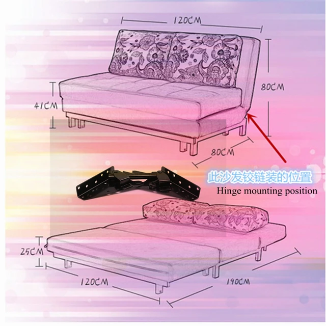 Marco de soporte de cama plegable, mecanismo de elevación de cama, resorte  de gas, accesorios, piezas de hardware de muebles para sofá cama -  AliExpress