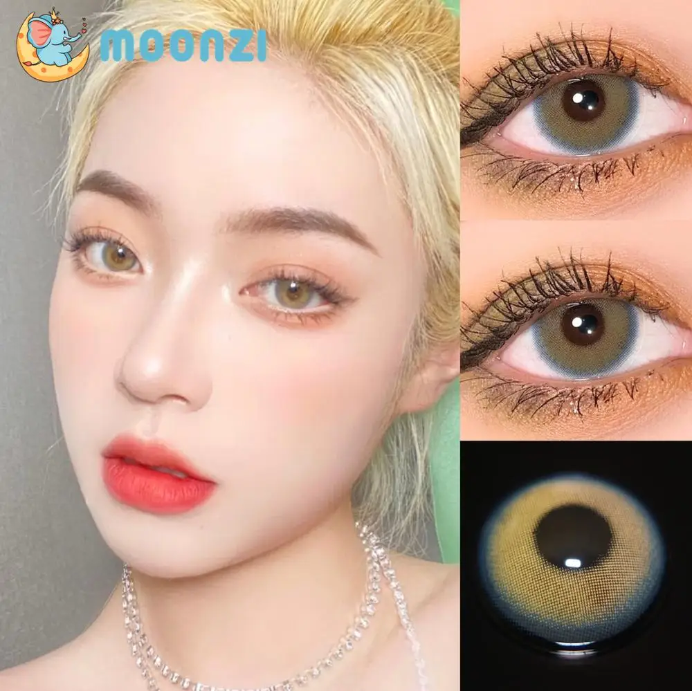 

MOONZI Multicolor contact lens Golden sunset big Beauty Pupil Soft Eye Contact Lenses for eyes High Quality Big Natural Colored
