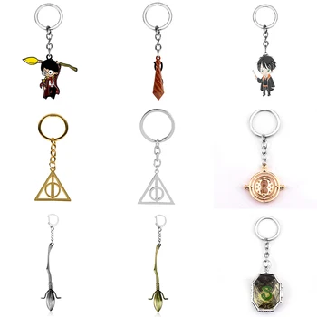 

HP Magic School Key Chain Triangle Deathly Hallows брелок Key Ring 1pc Wholesale Trendy Keyring llavero Car Keychain Accessories