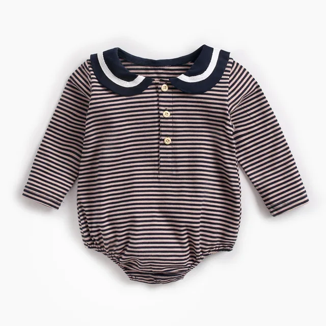 Baby Bodysuit baby clothes autumn and winter plaid 100% cotton male baby long-sleeved shirt jumpsuit baby romper newborn onesies BRW8161-PK