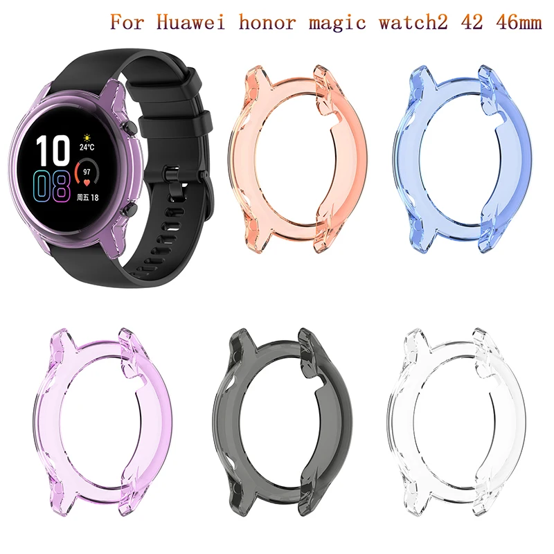 

New Soft Protect cases for huawei honor magic watch2 42mm 46mm TPU Case protecor cases for Huawei Watch2 watch Frame Accessories