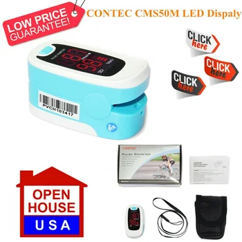 

CONTEC CMS50M Fingertip Pulse Oximeter LED Screen Blood Oxygen SpO2 Oximetry Heart Rate Monitor,US Warehoues Fast Shipping