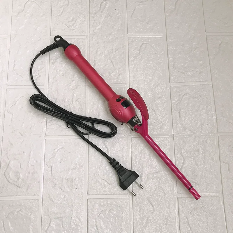 9mm Curling Iron Hair Waver Pear Flower Ceramic Curlers Wand Roller Beauty Salon