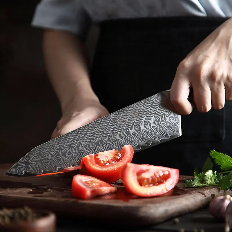  YARENH 8 Inch Kitchen Knives 67 Layers Damascus Chef Knife Profession For Meat Vegetable Cooking Ja - 4000073264267