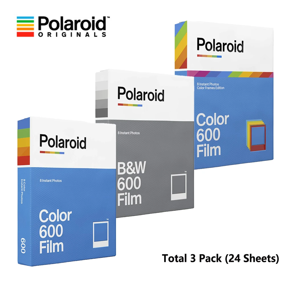 Polaroid 600 белая рамка/B &amp W/цветная пленка мгновенная фотобумага 3 пакета для 636 637 640