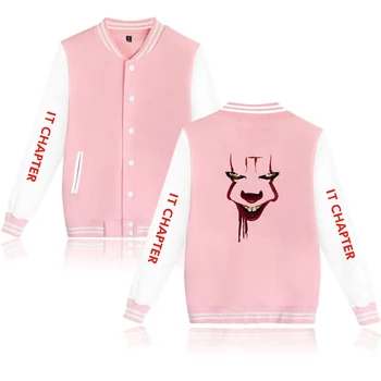 

it-chapter 2 American Supernatural Adventure Horror Movies Streetwear Printed Streetwear baseball jacket Baseball Jacket V-neck
