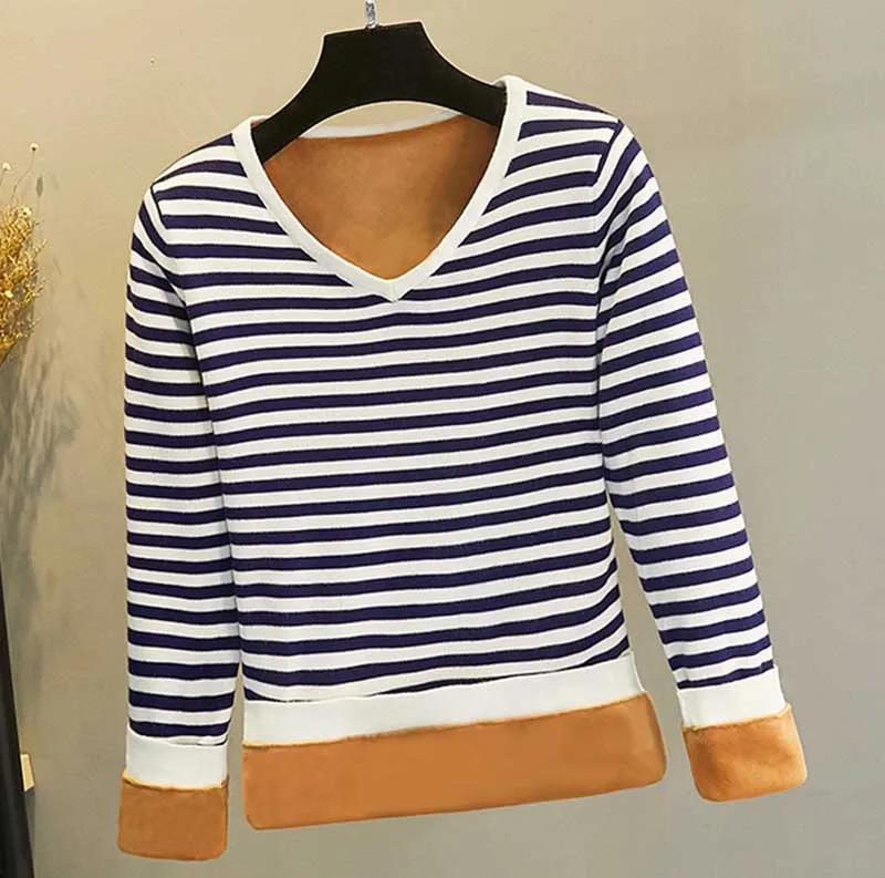 V-neck Blue Stripes