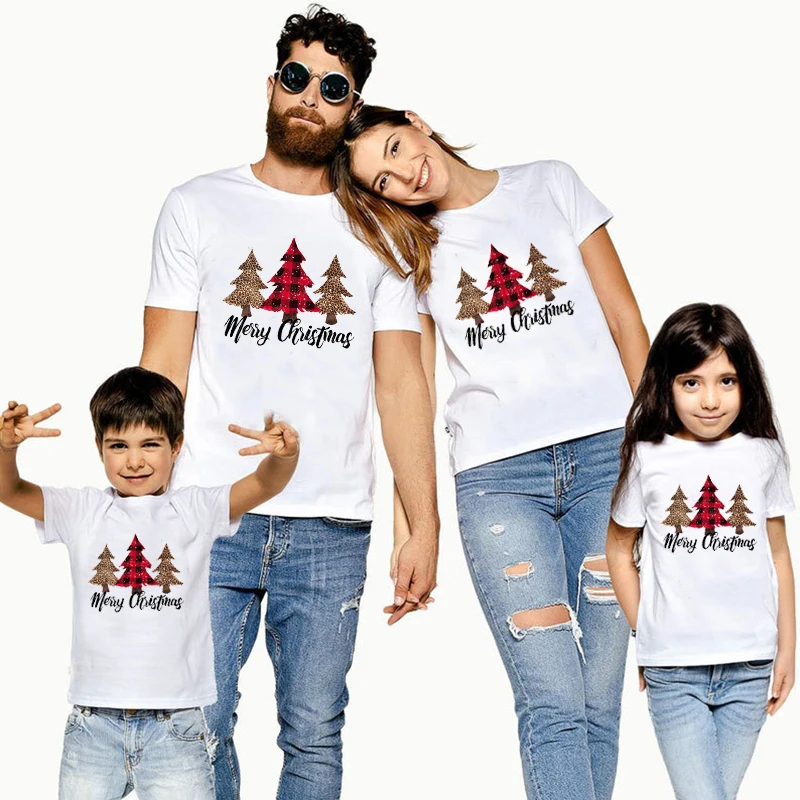 1 предмет, рождественские Семейные футболки с изображением Санта-Клауса для мальчиков и девочек, папы и мамы, одежда для рождественских праздников модная одежда для вечеринок, детские футболки - Цвет: MQZ0020-11