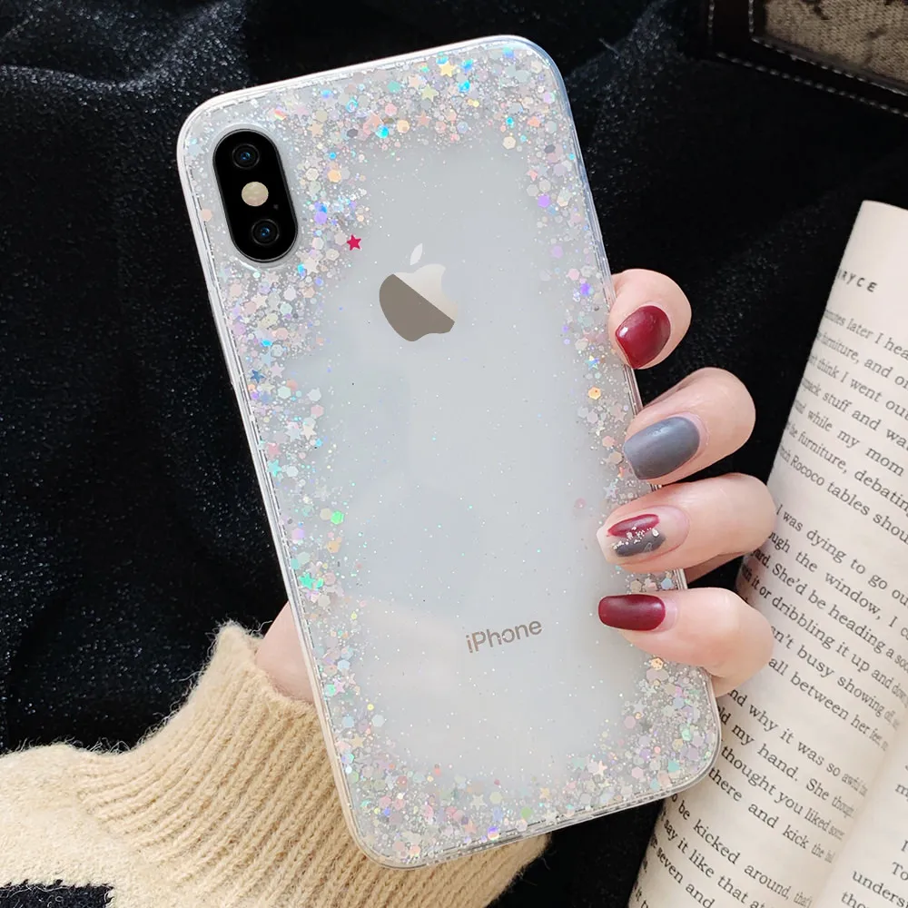 Glitter Case for IPhone 11 12 Pro Max X Xr Xs Slim Bling Sequins Soft Silicone Clear Cover for IPhone 7 Plus 8 6S 6 5 5S SE 2020 Glitter Case for IPhone 11 12 Pro Max X Xr Xs Slim Bling Sequins Soft Silicone Clear Cover for IPhone 7 Plus 8 6S 6 5 5S SE 2020