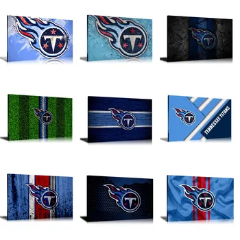 

HD Print Football Sports Team Flags Oil Painting Home Decor Wall Art on Canvas Tennessee Titans Living Room Decoration