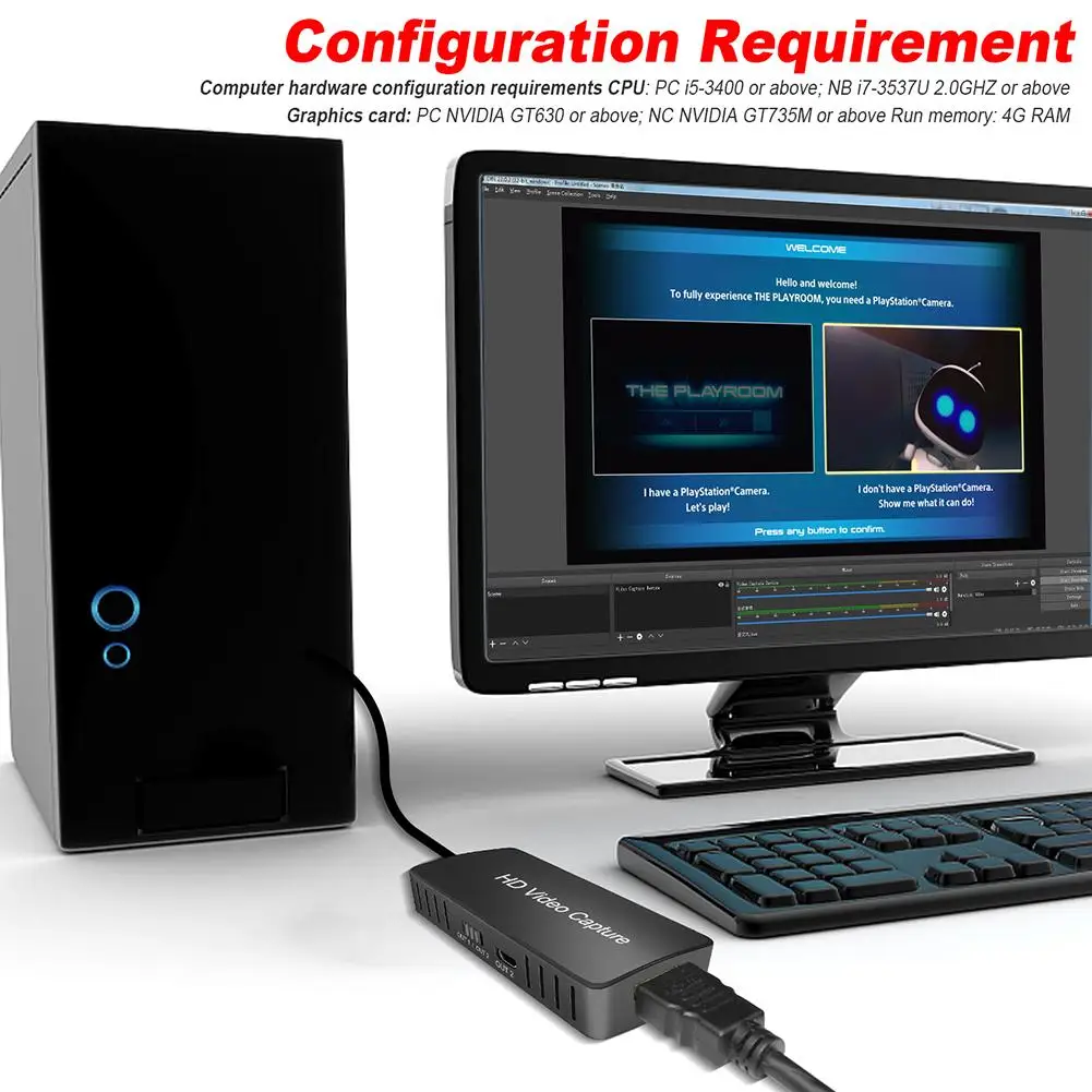 Портативная карта захвата аудио и видеосъемки USB 2 0 HD HDMI 1080P мини конвертер для