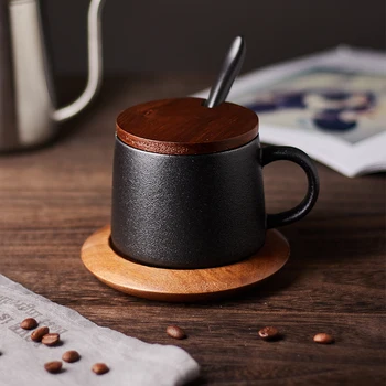 

European Espresso Black Coffee Cup Porcelain Reusable Teacup and Saucer Ceramic Creative Kahve Fincan Home Drinkware BD50BD