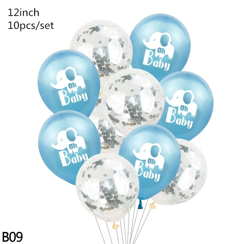 B09 10 шт./лот 12 дюймов мультфильм слон латексный воздушный шар "Конфетти" детский душ День Рождения Декор Пол раскрыть Globos поставки - Цвет: B09
