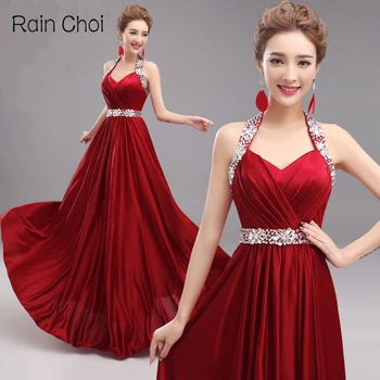 

Sexy Long Evening Dress Halter Formal Evening Gown Vestido De Noche