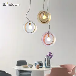 Windawn скандинавские современные подвесные светильники Классические Стеклянные подвесные светильники железная ресторанная спальня