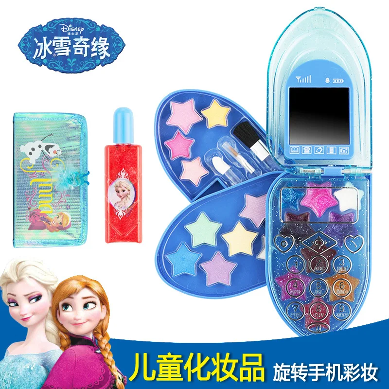 

Genuine Product Children GIRL'S Frozen Cosmetics Makeup Kit Fashion Mobile Phone Cosmetic Box Set