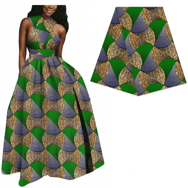 Африканский батик Набивная Ткань 6 ярдов DIY швейный материал Анкара настоящий голландский воск ткань для женщин Свадебное платье 568