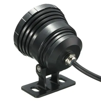 

IP68 10W RGB LED Light Garden Fountain Pool Pond Spotlight Waterproof Underwater Lamp with Remote Control Black/Silver