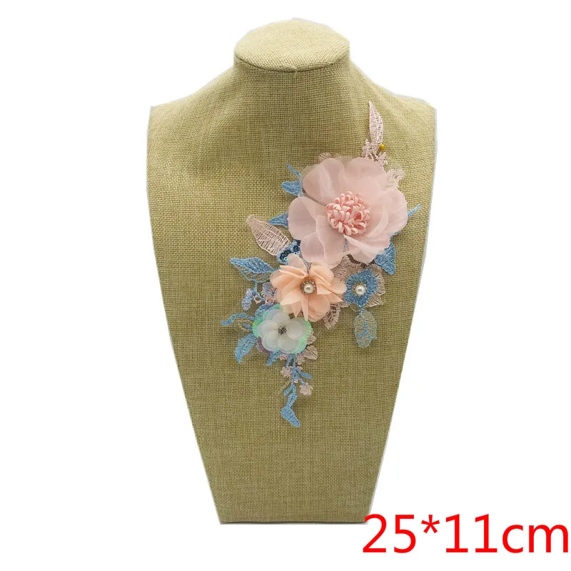 Раскрашенная вышитая Цветочная вышивка для женщин, полосатая одежда, сделай сам, Лоскутная наклейка с индивидуальным украшением, аппликация - Цвет: 1pc-21