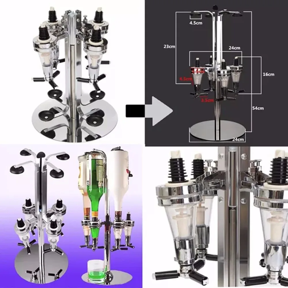 4 головки профессиональные настольные вращающиеся стеллажи диспенсер вина