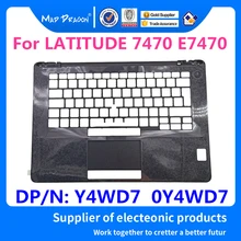 MAD DRAGON бренд ноутбук Замена Великобритания Упор для рук верхняя крышка чехол Dell LATITUDE 7470 E7470 с отверстием для отпечатков пальцев Y4WD7 0Y4WD7