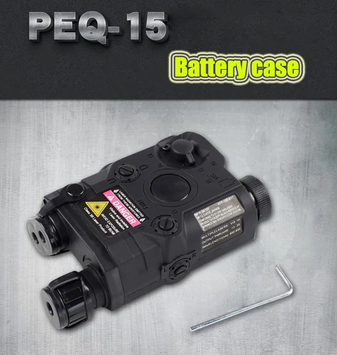 HOT Sale Hunting Tactical PEQ 15 Battery Case Holder NEW No Functional Black DE FG 492 493 494