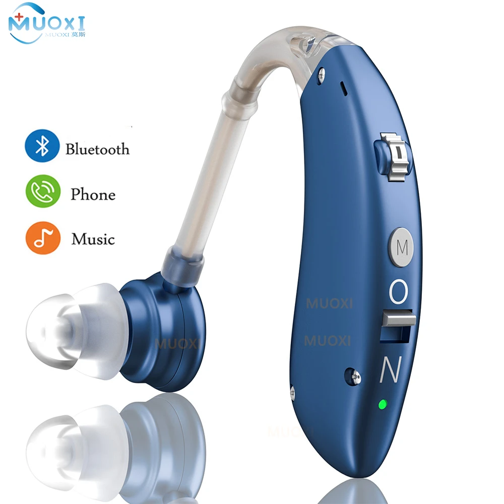Лучший мини-слуховой аппарат 2021 перезаряжаемый цифровой BTE слуховой Bluetooth