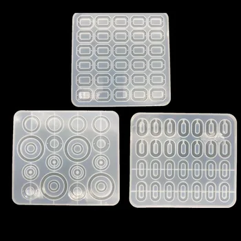 

UV Resin Jewelry Mold Batch Making Charm Pendant Silicone Mold Earring Round Square Rectangular Pendant Mold