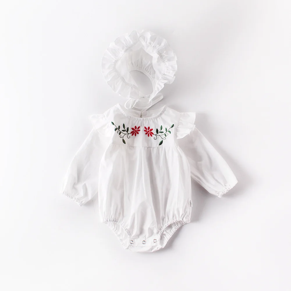 Новинка года; одежда для маленьких девочек; Весенний Детский комбинезон с длинными рукавами для девочек; Одежда для новорожденных; кружевная одежда принцессы для дня рождения - Цвет: 92032 White