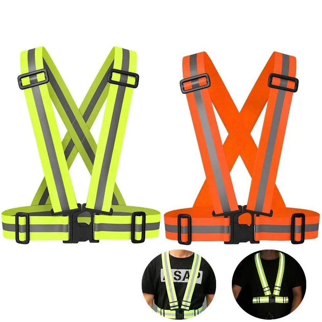 

Adjustable Reflective Jacket For Safety Vest Body Safe Protective Device Traffic Facilities For Running Cycling Sports Clothing