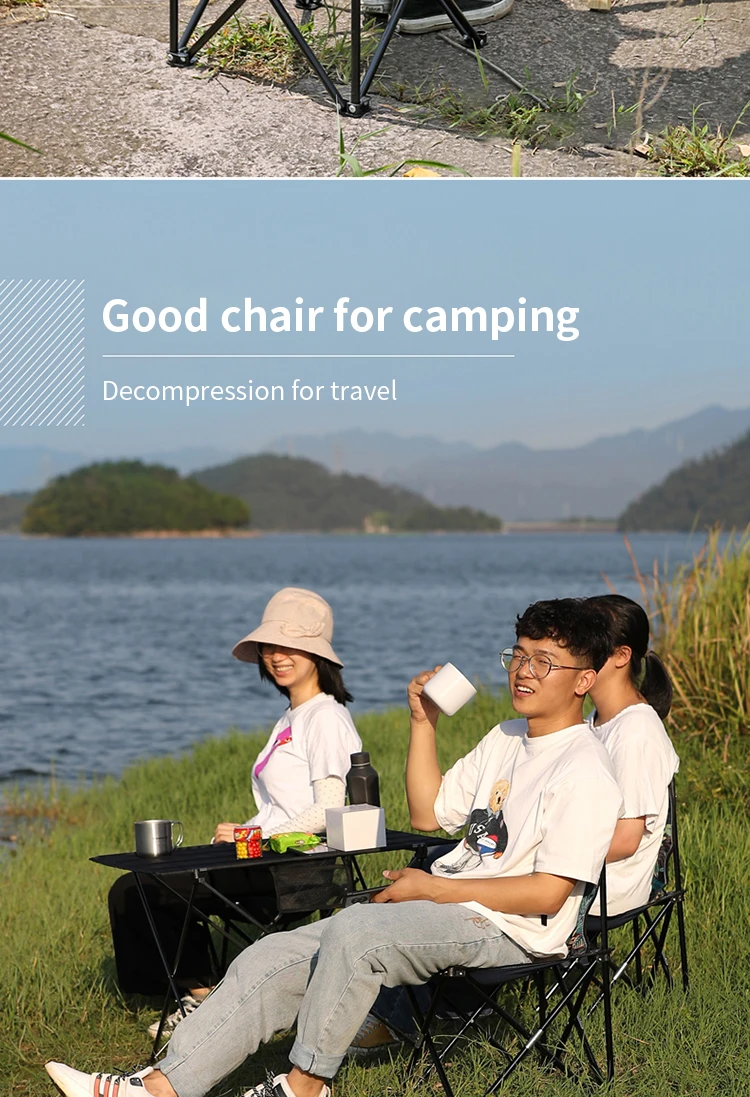 Portable Travel Folding Chair Ultralight High Load Outdoor Camping Chair for Beach Hiking Picnic Seat Fishing Tool Fold Chair