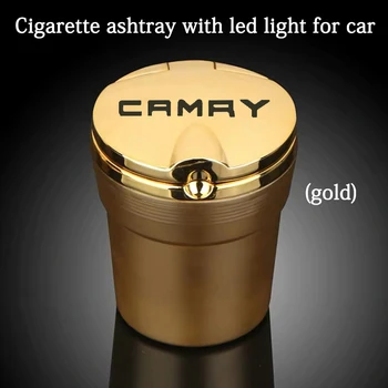 

Car Ashtray Blue LED Light Ashtray Office Ashtray Decoration for for Toyota camry 2016 2017 2018 2019 2020 interior accessories